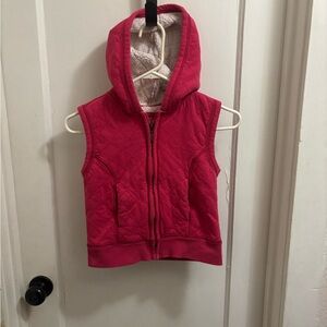 Kids Quilted Hooded Vest pink- Mudd